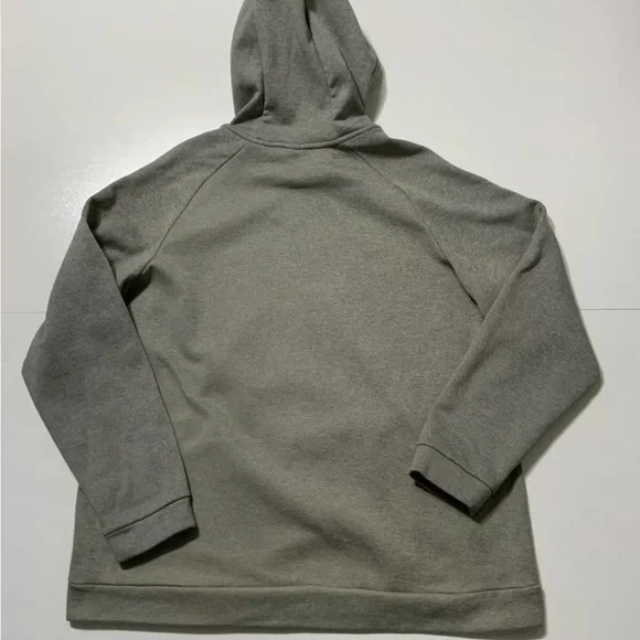 Nike Dri Fit Therma Fleece Running Turtleneck Big Swoosh Grey Pullover Hoodie XL - Picture 3 of 14